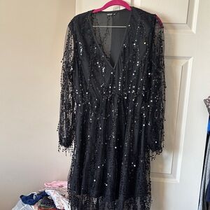 SHEIN Curve Black Dress